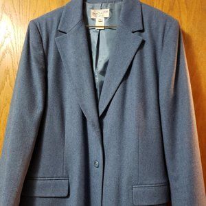 Pendleton Women's Heather Blue Jacket Size 12 100% Virgin Wool
